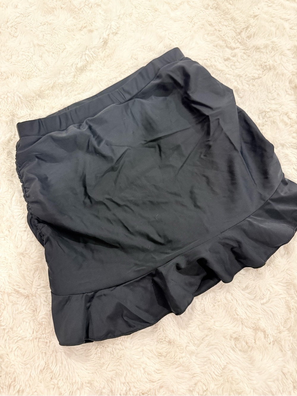 Women’s Black Ruffle Swim Skirt - Picture 2 of 4
